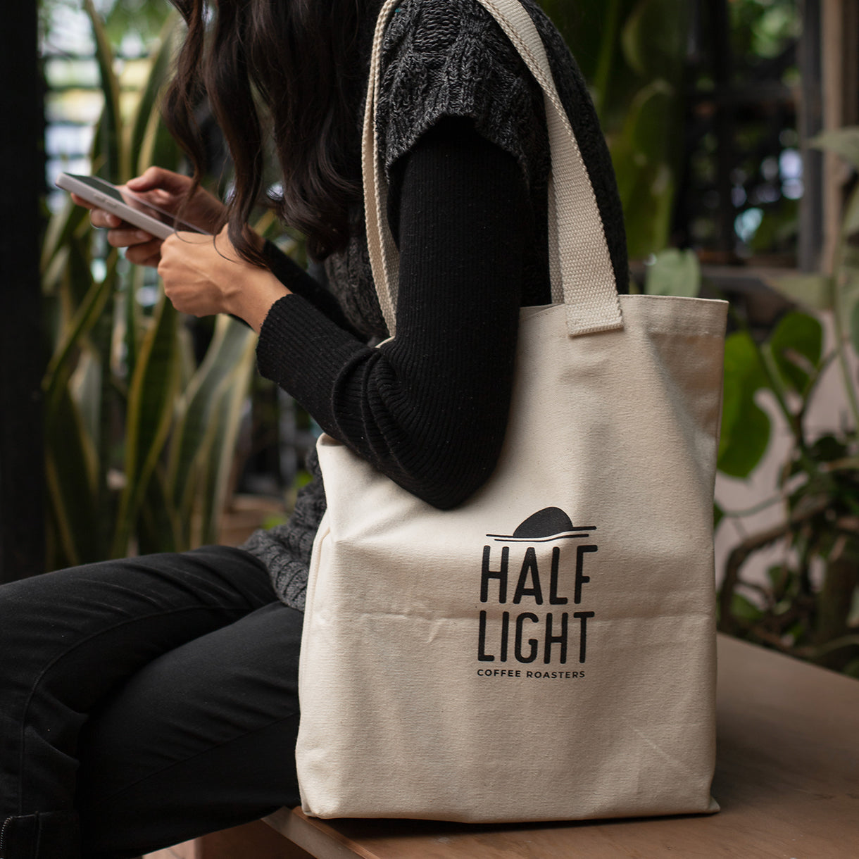Tote Bag : Half Light Coffee