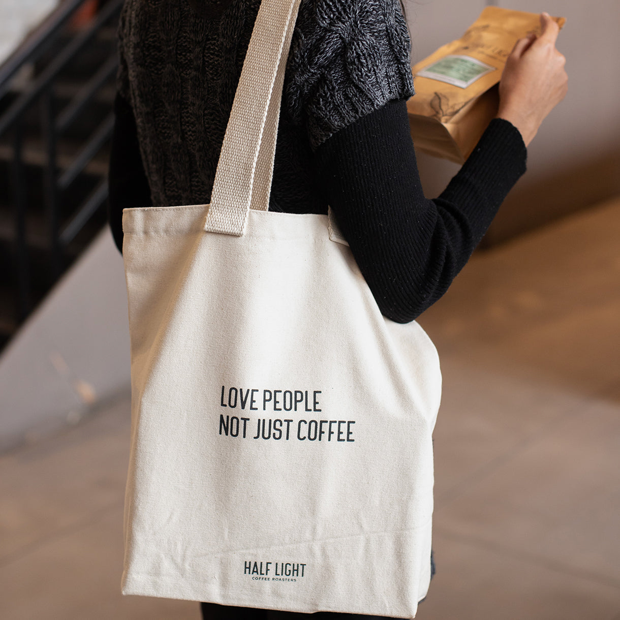 Tote Bag : Half Light Coffee