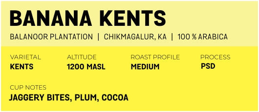 Banana Kents by Balanoor Plantation - 1 KG label